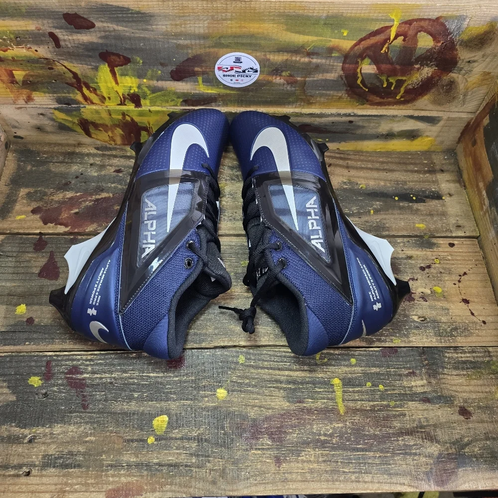 Nike Alpha Menace 4 Pro‎ Football Cleats Men's Size 11.5 FD7037-401 Navy Blue